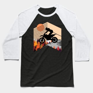 Motocross Nature Design Baseball T-Shirt